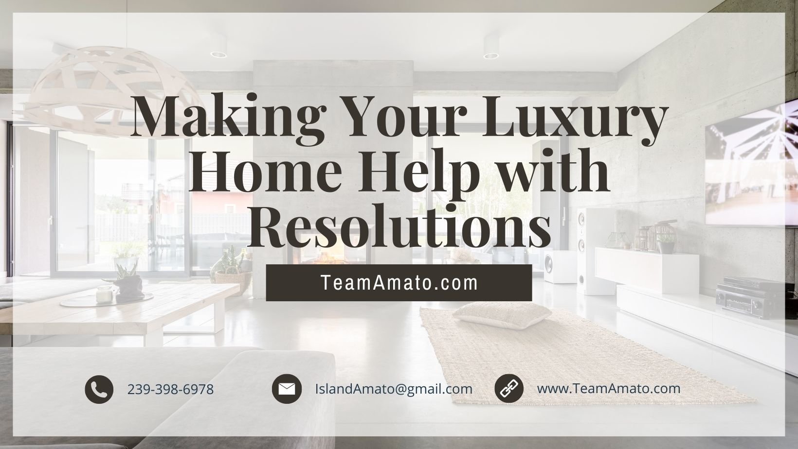 Making Your Luxury Home Help with Resolutions